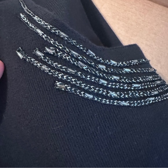 NWT Coldwater Creek fine knit sweater tank w embellished neckline. Size Mediumz - Picture 3 of 10